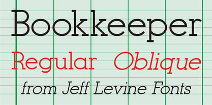 Bookkeeper JNL Font Poster 1