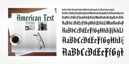 American Text Font Poster 1