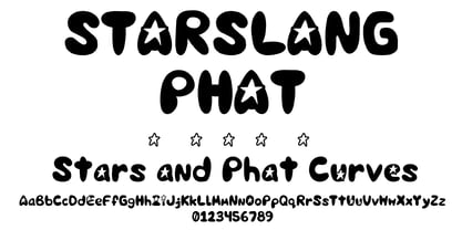 Starslang Phat Fuente Póster 4