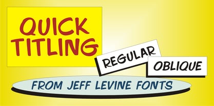 Quick Titling JNL Font Poster 1