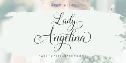 Lady Angelina Script Font Poster 1