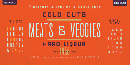 Cold Cuts Font Poster 2