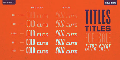 Cold Cuts Font Poster 3