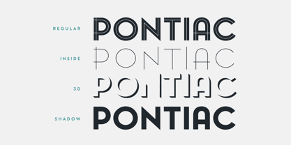 Pontiac Inline Font Poster 2
