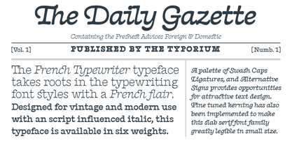 French Typewriter Font Poster 5