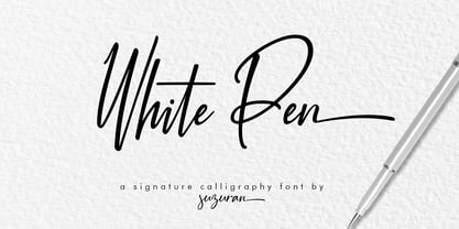 White Pen Font Poster 5