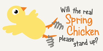 Spring Chicken Font Poster 3