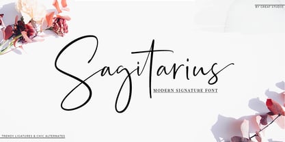 Sagitarius Signature Font Font Poster 1