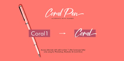 Coral Pen Font Poster 4