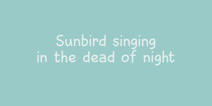 Sunbird Font Poster 4