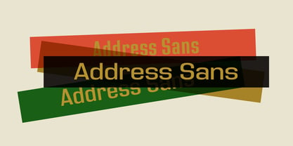 Address Sans Pro Fuente Póster 8