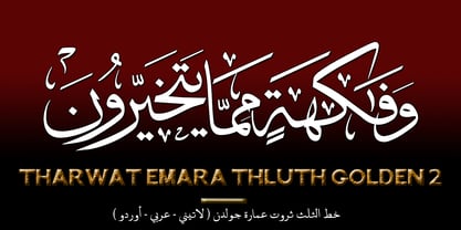 TE Thuluth Golden 2 Font Poster 2