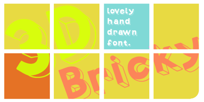 3D Blocky Font Poster 1