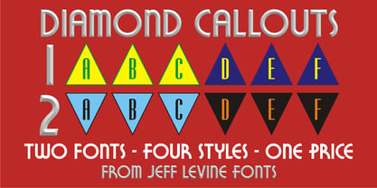 Diamond Callouts JNL Font Poster 1