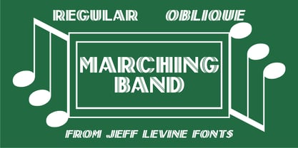 Marching Band JNL Font Poster 1