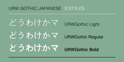 URW Gothic Japanese Fuente Póster 2