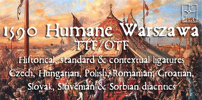 1590 Humane Warszawa Font Poster 1