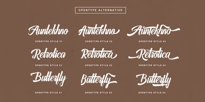 Auntekhno Script Font Poster 8