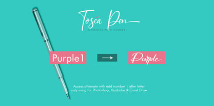 Tosca Pen Font Poster 2
