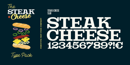 Steak And Cheese Font Poster 4
