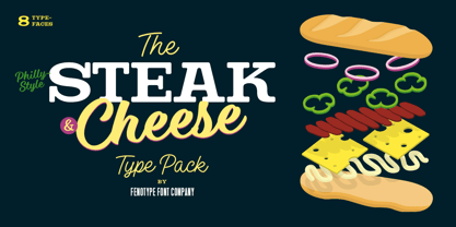 Steak And Cheese Font Poster 13