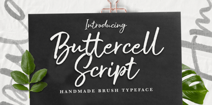 Buttercell Script Font Poster 1