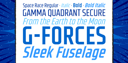 Space Race Font Poster 2