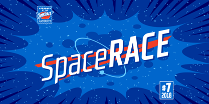 Space Race Font Poster 1
