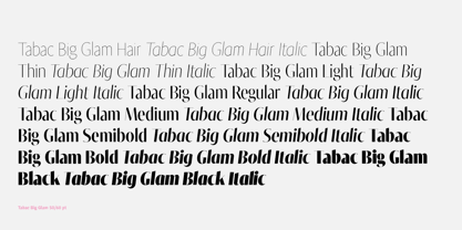 Tabac Big Glam Font Poster 4