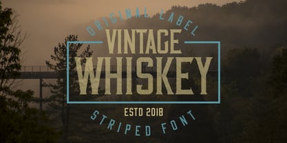Vintage Whiskey Font Poster 2