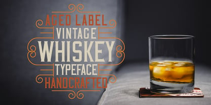 Vintage Whiskey Font Poster 3