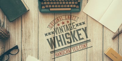 Vintage Whiskey Font Poster 5