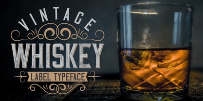 Vintage Whiskey Font Poster 7