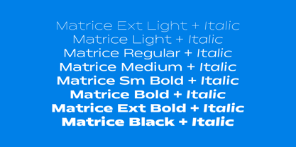 Matrice Font Poster 12