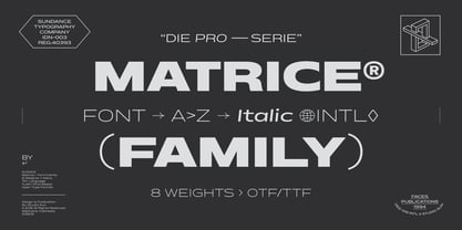 Matrice Font Poster 15