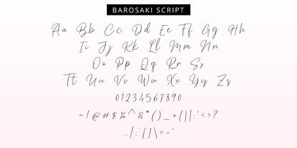 Barosaki Script Fuente Póster 5