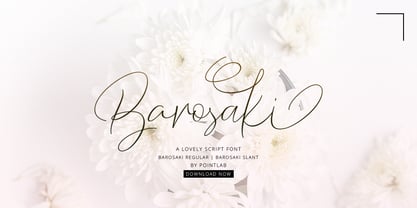 Barosaki Script Font Poster 13