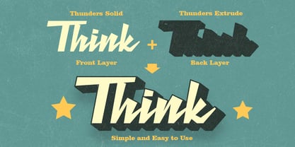 Retro Thunders Font Poster 2