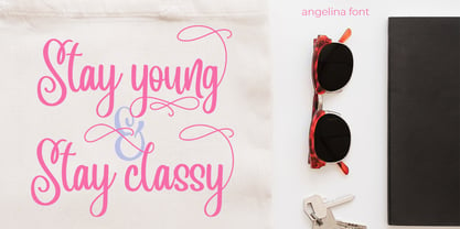 Angelina Script Font Poster 7