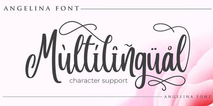 Angelina Script Font Poster 4