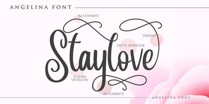 Angelina Script Font Poster 3