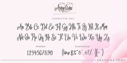 Angelina Script Font Poster 2