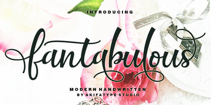 Fantabulous Script Font Poster 1