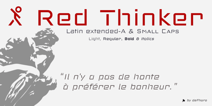 Red Thinker Font Poster 3