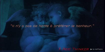 Red Thinker Font Poster 5