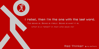 Red Thinker Font Poster 7