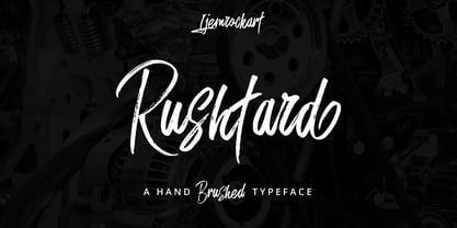 Rushtard Brush Font Poster 9