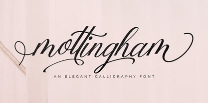 Mottingham Elegant Calligraphy Font Poster 8
