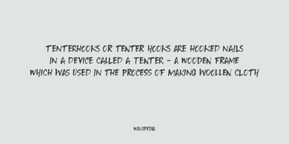 Tenterhooks Font Poster 2