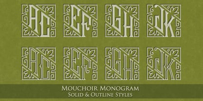 MFC Mouchoir Monogram Font Poster 5
